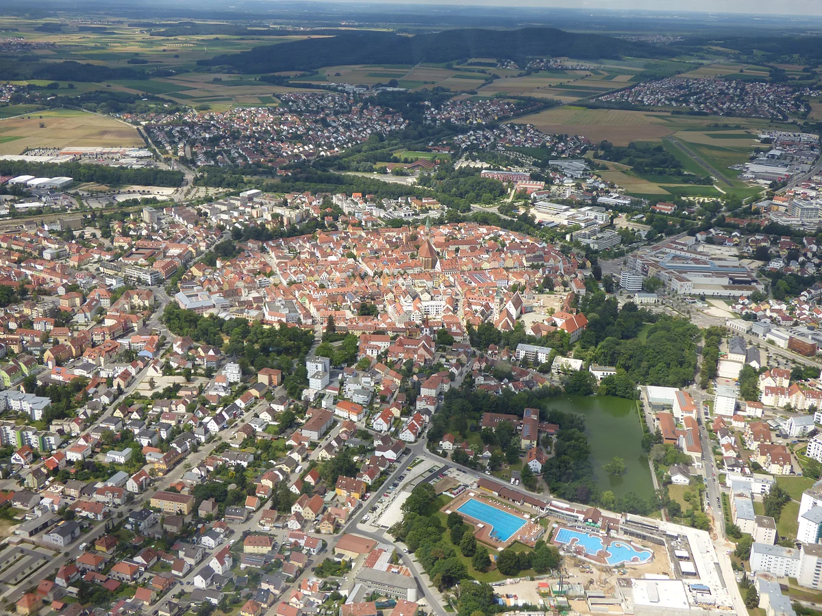 Luftbild von Neumarkt in der Oberpfalz - Einzugsgebiet für 24-Stunden-Pflege